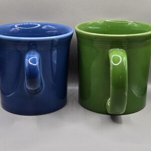 Fiestaware Blue and Green Mugs